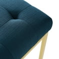 thumbnail image 6 of Modway Privy Gold Stainless Steel Upholstered Fabric Dining Accent Chair in Gold Azure, 6 of 7