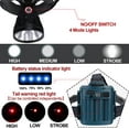 thumbnail image 5 of Rechargeable headlamps for adults 100000 lumen super bright headlamp spotlight, waterproof head lamp 4 modes with tail warning light, for adults hard, 5 of 7