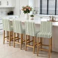 thumbnail image 3 of Sage Green Botanical Bar Stool Covers - Stretch Dining Chair Covers Set of 6, Summer Leaf Farmhouse Striped Bar Chair Cover Removable Counter Stool Pub Chairs Slipcovers Protectors for Kitchen/Cafe, 3 of 8