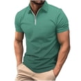 thumbnail image 2 of Aloohaidyvio George Polo Shirts for Men Big and Tall,Wicking Quick-Dry Zipper Everyday Short Sleeve T Shirts,Soft Stain Resistant Golf Shirt, 2 of 4