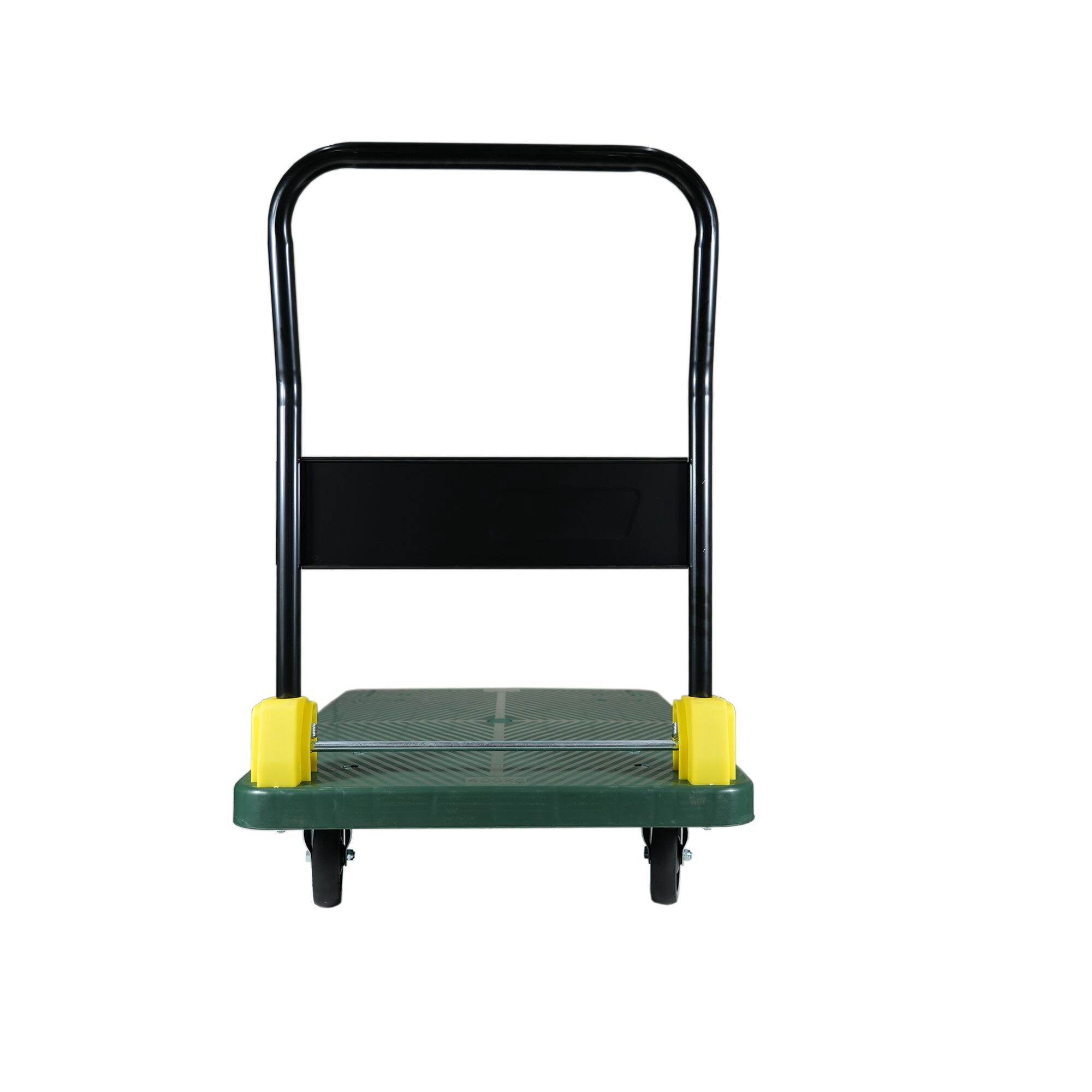 Dolly, Foldable Platform Push Hand Truck Cart, 880 lbs. Weight Capacity, 2 Swivel Brake Wheels, Green Hand Truck,Metal Furniture Dolly, Auto Parts & Transport Hand Trucks & Dollies