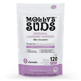 Molly's Suds Super Powder Detergent | Natural Extra Strength Laundry Soap,  Stain Fighting | Sensitive Skin | Earth Derived Ingredients | Ocean Mist