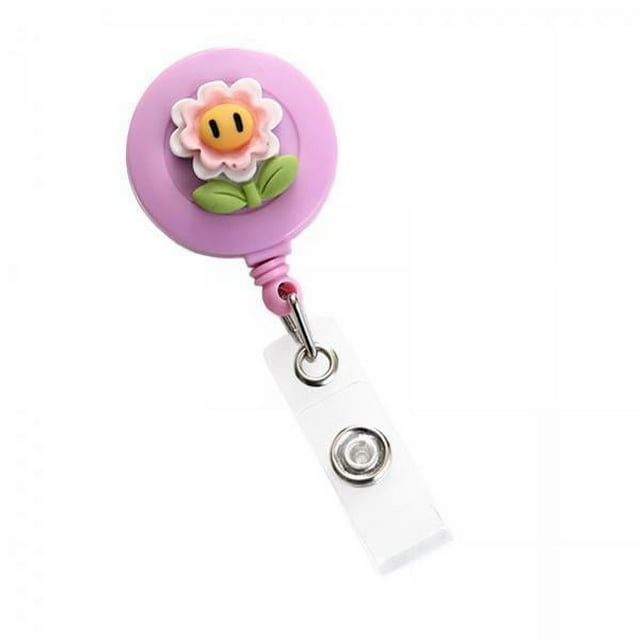 Bunblic 5-6pack ID Clip Reel Retractable Holder Flowers for Volunteers Students 5 Pcs