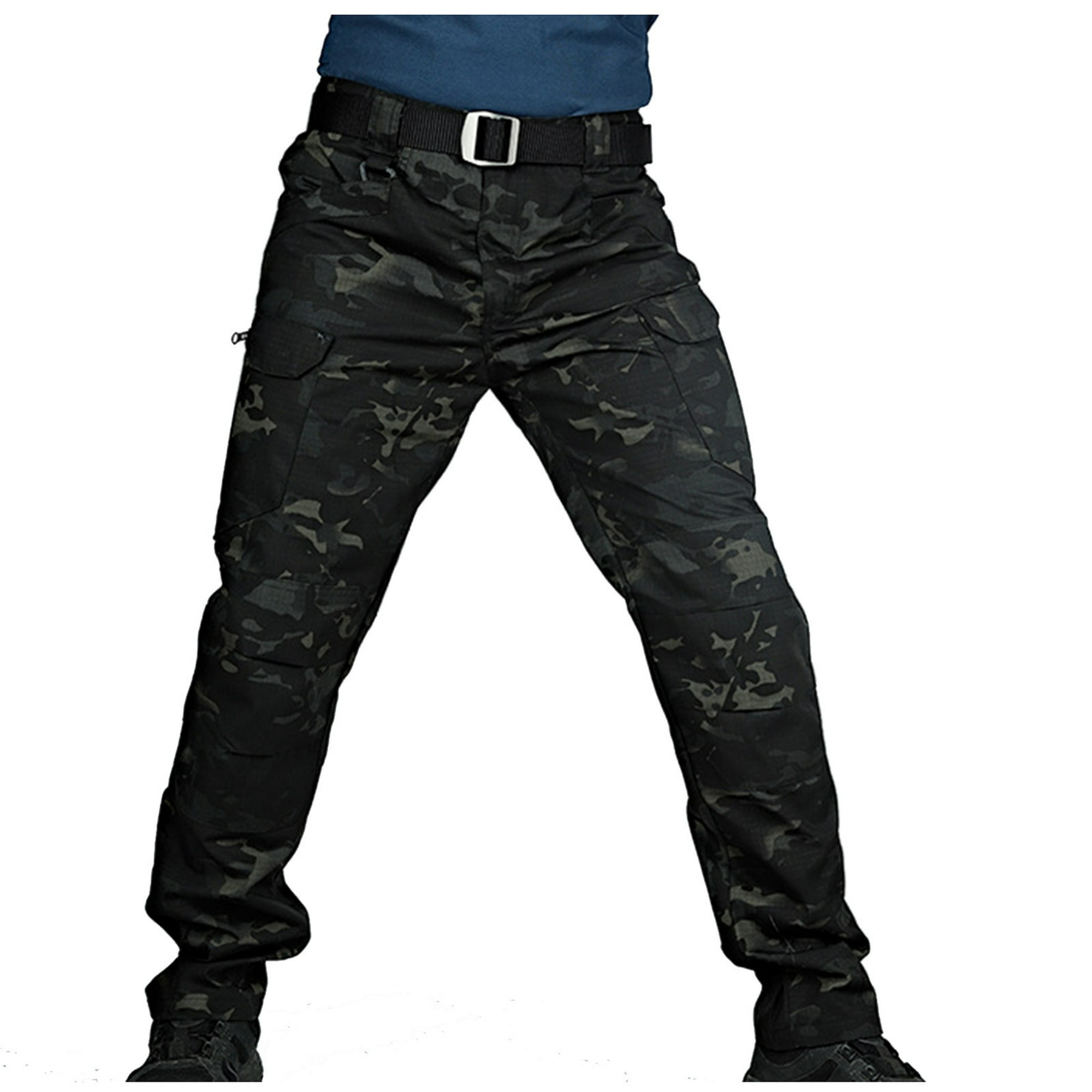 EQWLJWE Economies d Ete Clearance Men s Militaire Decontracte Cargo Pants Pantalon Camouflage Combat Work avec Multiples Poches Exterieures Work