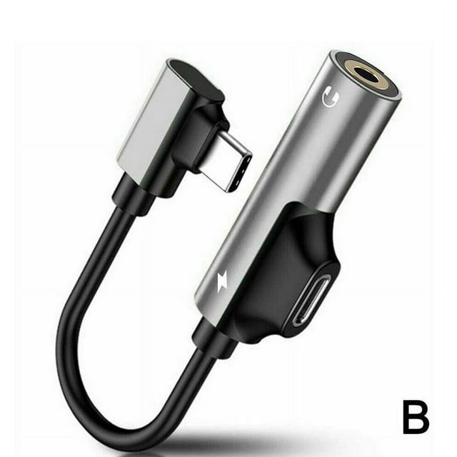 2/1*USB-C TypeC vers Prise 3,5 mm AUX Casque Adaptateur Répartiteur Audio Chargement Hot R3J2