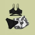 thumbnail image 4 of Itsame Beach Women's Swimsuits Sets, Printed 1 Piece Swimsuits Black, 4 of 7