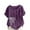Purple, variant on ZACPNCV Womens Floral Print Linen Blend Short Sleeve Button Up Shirt Casual Round Neck Top Lightweight Breathable Loungewear