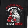 thumbnail image 3 of Instant Message - Most Wonderful Time For Beer Santa Christmas - Men's Short Sleeve Graphic T-Shirt, 3 of 6
