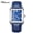 Silver Case Blue Face Blue Ribbon, variant on Men's watch with independent seconds hand, square calendar, leather strap, quartz watch, men's wristwatch, fashionable and trendy personalized watch