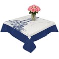 thumbnail image 2 of Lighthouse Table Cloth Waterproof Tablecloths, Ocean Seagull Vintage Navy Blue Coastal Boat Tablecloth Dining Table Cover for Kitchen Party Tabletop Outdoor, Square Tablecloth 60x60 Inch, 2 of 9