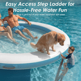 thumbnail image 5 of Mvpipi 8ft Inflatable Sunchill Float Ring with Mesh Center, Heavy Duty Water Hammock Platform for Pool, Lake and Ocean, 5 of 7