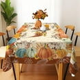 thumbnail image 3 of Thanksgiving Tablecloth 60x102 Inches Rectangle - Thanksgiving Decorations for Home - Orange Thanksgiving Table Cloth Pumpkins Fall Decor for Home, Table, Party, Kitchen, 3 of 6