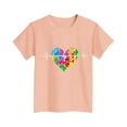 thumbnail image 4 of SGFCWSX Boys Short Sleeve T-Shirt, Kids Crew Neck Regular Fit Heart Print Summer Tees Casual Tops Watermelon Red Size 9-10Years, 4 of 4