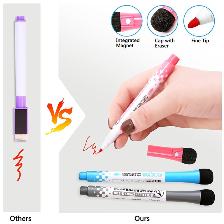 Macaron Magnetic Whiteboard For Fridge - 4pcs A5 Fridge Whiteboard Set With Markers, Magnets & Eraser