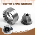 thumbnail image 4 of 38mm Conical Burrs for Manual Coffee Grinder, Sweet High-Uniformity Espresso Grinding Flat Burrs Coffee Accessories,1 set of grinding discs,Silver, 4 of 9
