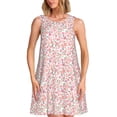 thumbnail image 1 of Easygdp Floral Retro Style para Vestido Transpirable de Mujer, Vestido Suelto de Manga Corta con Pliegues y Bolsillos para el Verano, 1 of 7