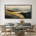 thumbnail image 2 of Large Framed Canvas Wall Art Abstract Mountains Landscape Print for Living Room Decoration - 60"x30" Black Framed, 2 of 8