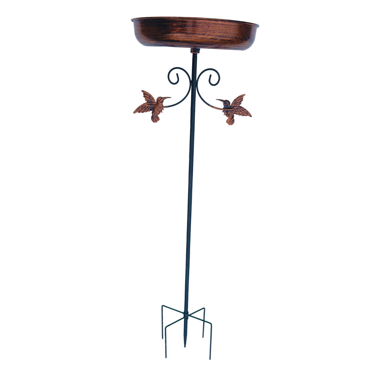 CarpNettore Garden Freestanding Bird Bath Bowl 9.8x31inch for Wild Bird Watchers Strong Load