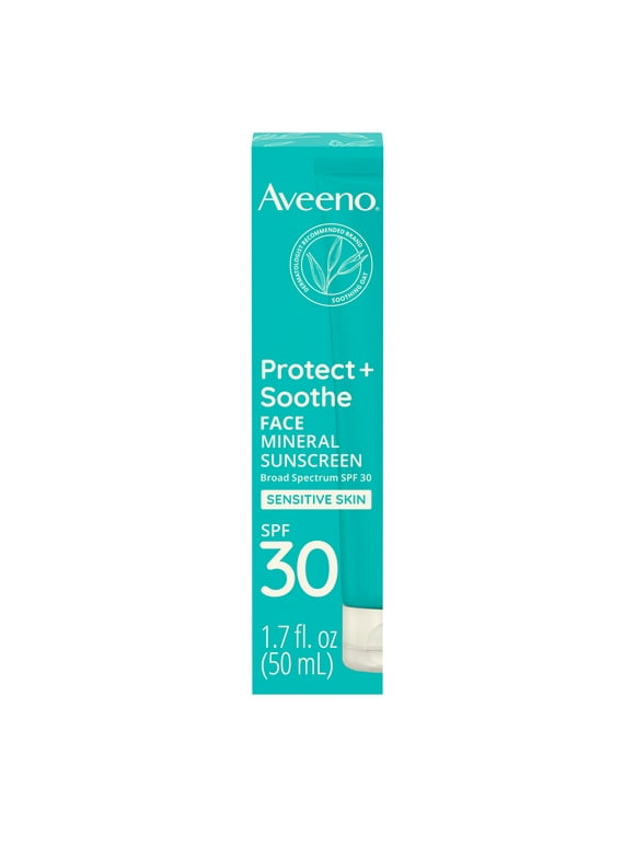 Aveeno Protect + Soothe Face Mineral Sunscreen Broad Spectrum SPF 30