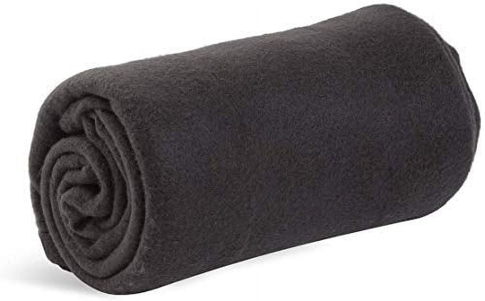 Single Solid Color Hypoallergenic 60”L x 50”W Fleece Throw Blanket for Fall, Winter, Spring, Summer, Men, Women, Children & Pets in Black