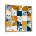 thumbnail image 3 of Designart 'Retro Semicircles Squares and Circles' Modern Framed Canvas Wall Art Print, 3 of 5