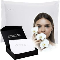 ONYX Radiance Silver Infused Pillowcase Egyptian Cotton Pillowcases Pure Silver-ion Sheets Anti Aging Pillow Cover Elite Premium Soft Pillowcovers for Cleaner Skin and Hair