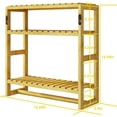 thumbnail image 5 of 2 PCS Over Toilet Shelving Unit for Bathroom, Adjustable Bathroom Organizers and Storage with Hanging Rod, Wood Color 16.6"Lx5.9"Wx 16.9"H Utility Shelf for Living Room Kitchen Bathroom, 5 of 6