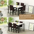 thumbnail image 6 of LTTROMAT Dining Table Set for 4, Modern Faux Marble Kitchen Table Set with 4 Leather Upholstered Chairs, 5-Piece Dinette for Dining Room, Nooks, 6 of 15
