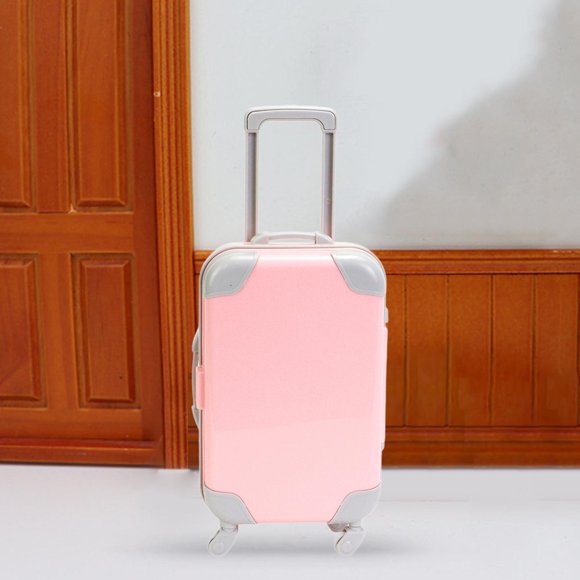BELOVING 18 inch Doll Suitcase Luggage American Carry on Suitcase for Kids Party Gift Pink