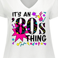 thumbnail image 4 of Inktastic It's an '80s Thing Women's Plus Size V-Neck T-Shirt, 4 of 5