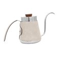 thumbnail image 3 of Pour over Drip Pot Gooseneck Coffee Kettle PU Leather Cover 600ml Coffee Tea Pot beige, 3 of 9
