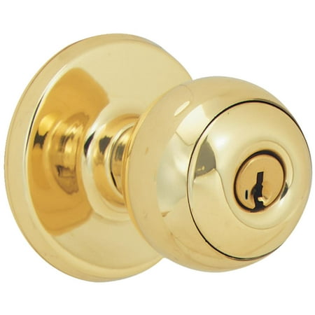 Weiser Lock Polished Brass Yukon Sk Entry Knob GAC531 Y3 SMT MS