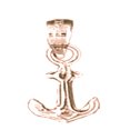 thumbnail image 1 of 14K Rose Gold Anchor Pendant - 16 mm, 1 of 2