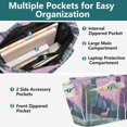 thumbnail image 3 of FORMRS Tote Bag for Women Quilted Large Capacity Travel Work Carry On Shoulder Handbag, Green Night Deer, 3 of 7