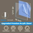 thumbnail image 5 of Upgrade Your Projects with 36x48 Clear Acrylic Plexiglass Sheet | Transparent Acrylic Panel | 1/4 Inch Thick Acrylic Sheet - Cut to Size, Near You - Ideal for a Variety of Uses!, 5 of 10
