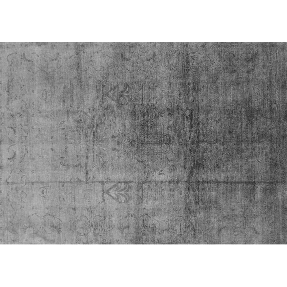 Ahgly Company Indoor Rectangle Oriental Gray Industrial Area Rugs, 8' x 10'