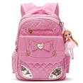 thumbnail image 1 of Mochila para niñas, mochilas impermeables niños, bolsa escolar niños (grande, rosa-A), 1 of 3