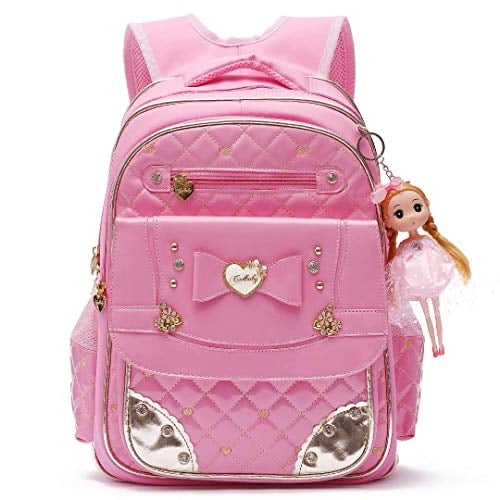 Mochila para niñas, mochilas impermeables niños, bolsa escolar niños (grande, rosa-A)