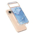 thumbnail image 3 of SaniMore Electroplated Marble Case for Google Pixel 8A, Shockproof Protection Cover Support Magnetic Wireless Charging Soft TPU Bumper Transparent Ultra-Slim for Google Pixel 8A, Blue, 3 of 12