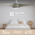 thumbnail image 6 of Versa 52in 3-Blade Smart Dual Mount Convertible Ceiling Fan or Flush Mount Fan 2700K-6000K CCT Tunable Range LED Light Kit with Graphite Hardware Weathered Wood Blades Works With iOS or Android App, 6 of 10