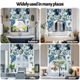 thumbnail image 6 of Retro Blue Flower Swag Curtain Valance for Windows, Watercolor Floral Window Treatments Short Swag Topper for Kitchen Windows Bathroom Bedroom, 36"x45", 6 of 8