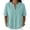 Green, variant on Womens Ruched Elbow Sleeve Shirts with Botton Summer Botton Up Casual Cotton V Neck Blouse Loose Fit Plain Trendy Vacation Tops