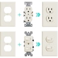 thumbnail image 3 of UCOMEN Almond Duplex Wall Plate, 1-Gang, 10-Pack for Electrical Outlets (4.57” x 2.8”), 3 of 6