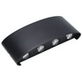 thumbnail image 2 of Lámpara de pared LED de aluminio simple para interiores, luz para dormitorio, pasillo, 8W, CA 85-265V, negro (blanco cálido), 2 of 8
