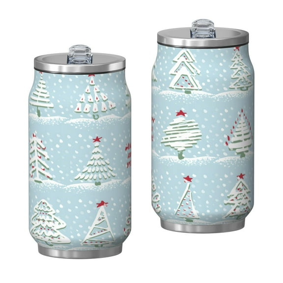 12 Oz Christmas Coffee Travel Mug with Lid, Double Wall Vacuum Reusable Stainless Steel Water Bottle Leak Proof Insulated Hot Cold Coffee Cup Gift for Women Mens(1pcs)