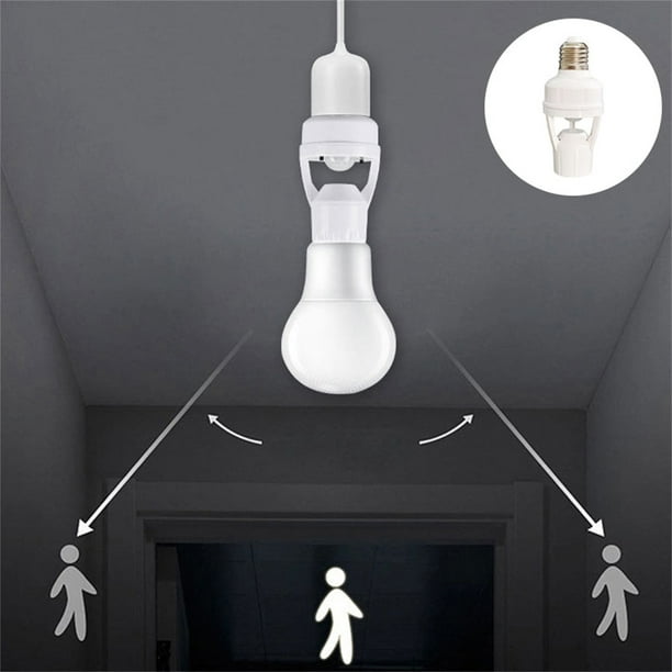 Luces LED, lámpara de escritorio, luz de noche, luz de libro, cabezal de lámpara con sensor de rosca E27, luz con sensor infrarrojo humano, interruptores de ajuste del puerto de luz de los radares sin