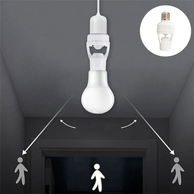 Black-Friday E27 Motion Sensor Light Socket | 360° Detection | ABS Flame Retardant | 12.5x5.6cm | AC85-265V