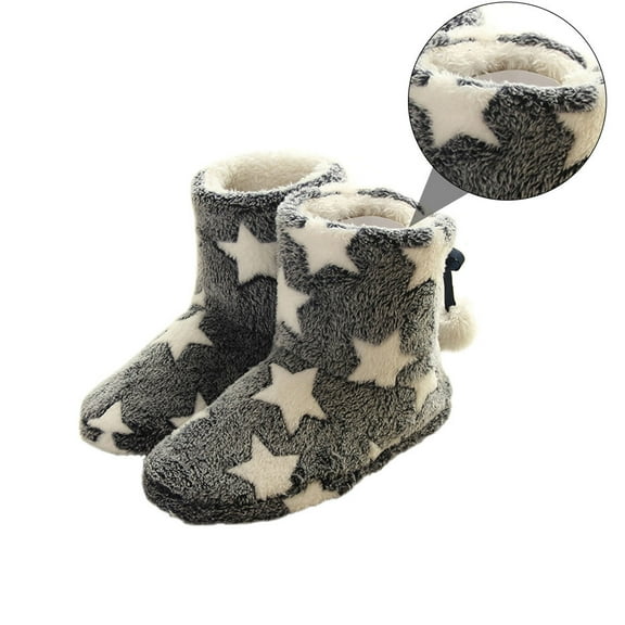 UPOUART Women’s Plush Furry Slippers, 1 Pair, , Anti-Skid Indoor Comfort Shoes, Soft Cozy House Slippers