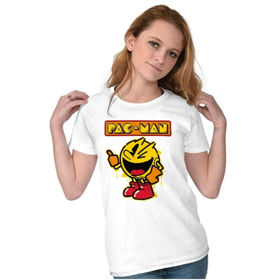Retro PACMAN Video Arcade Game Drip Women's T Shirt Ladies Tee Brisco Brands S