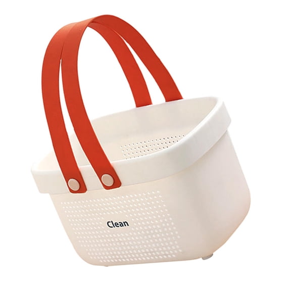 CATIEBYE Hollow-Out Bath Basket PP Assorted Color Portable for Bathroom Accessory
